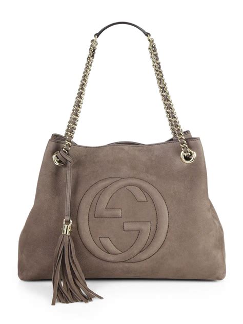 gucci suede bum bag|gucci shoulder tote.